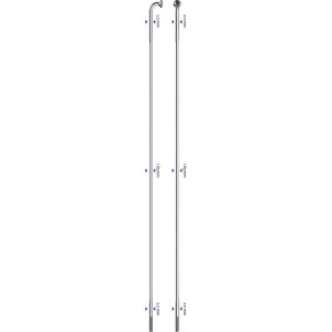 Spita Sapim D-Light argintie 2.0-1.65-2.0x264 mm