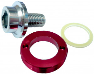 Surub pedalier S-Shun SS-664 autoextractor M8x1.0x16L rosu