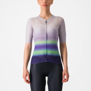 Tricou Cu Maneca Scurta Castelli, Climbers 4.0 W, De Dama, Violet/Vernil/Mov