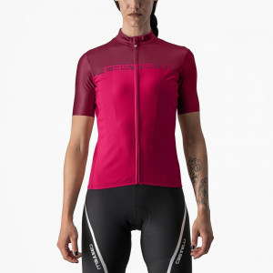 Tricou cu maneca scurta Castelli Velocissima de dama Rosu/Visiniu