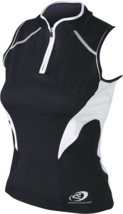 Tricou Shimano indoor fara maneci femei negru/alb