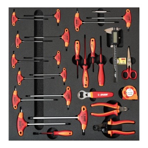 Unior SET1-2600AC Set Scule Generale 28 Piese Rosu