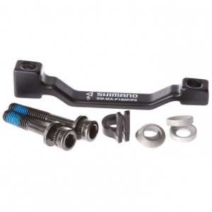 Adaptor etrier frana disc Shimano SM-MA-F180P/P2 cu suruburi stop ring si saibe
