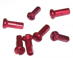 alum. nipple DT Swiss M 2X12 100 pcs., round head, red