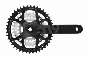 Angrenaj MTB Sunrace FCM914, 42/32/22Tx170mm, alu, negru, fara CG, pentru 9vit, AM