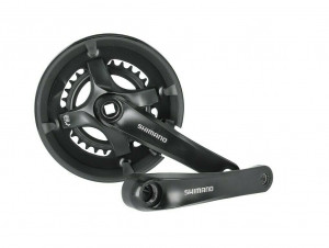 Angrenaj pedalier Shimano Tourney FC-TY501-2, 46x30T, brat 175mm, pt. 7/8 Vit. pe spate, cu CG