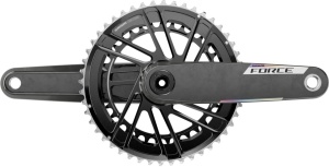 Angrenaj pedalier SRAM Force E1, complet cu brate si foi 46-33T, 175 mm, X-Range, DUB, 12 viteze, aluminiu negru