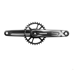 Angrenaj pedalier SRAM SX Eagle DUB, 12 viteze, lungime brat 165 mm, 32T Direct Mount, Boost, negru, chainline 55 mm