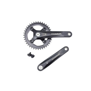 Angrenaj Prowheel Charm-FD099A, Narrow-Wide, alu, 36Tx175mm, alu, neagra, BCD 104mm, pentru 1x9/10/11S, negru