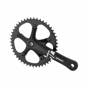 Angrenaj Prowhell Solid-246T-F, 170mm, 3/32x46T alu, neagra (foi schimbabile) OEM