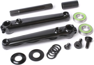 Angrenaj Sunday Saker Crankset, 165 mm, Negru, 3 piese, 19 mm