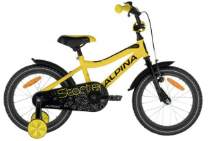 Bicicleta copii Alpina Starter 16 inch, galben