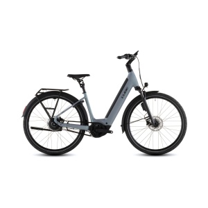 Bicicleta Electrica Cube SUPREME HYBRID DELUXE SLX 600 EASY ENTRY, Seagrey BLACK, 2026 – 28"