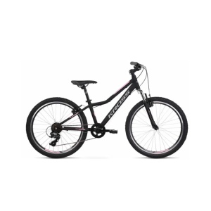 Bicicleta Kross LEA JR, Black / Silver / Pink GLOSSY, 2026 – 24"