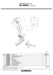 Capac rezervor Shimano BL-M640 dreapta