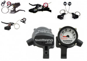 CI DECK Shimano C-Series ID-C101N, stanga friction, dreapta 7 vit. sis, colier 22.2mm, vrac