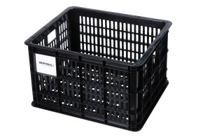 Cos bicicleta Basil Crate M, 45.25x35x25cm, black, 29.5l, plastic