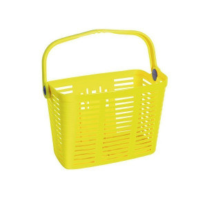 Cos fata bicicleta de plastic Bellelli detasabil galben fluorescent