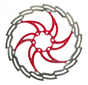 Disc frână XLC BR-X02 160/1.8 mm, Silver/Roșu, 97G