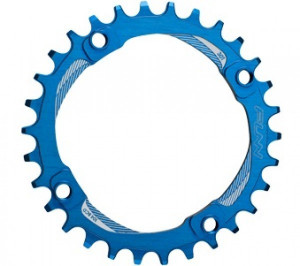 Foaie angrenaj Funn Solo alu 7075 36T BCD 104mm albastra