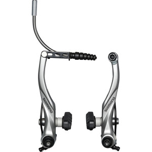 Frana V-Brake Shimano Alivio BR-T4000, spate, x-type, saboti S65T, argintiu