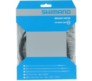 Furtun Shimano SM-BH90-SBM, banjo negru, 1700 mm, fără capăt și șuruburi, ambalat individual
