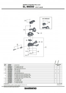Indicator unit Shimano SL-M8000 dreapta