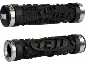 Mansoane ODI MTB grips Yeti Hardcore Lock-On, 130 mm, negru-silver