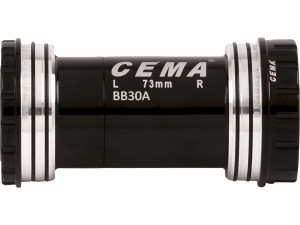 Monobloc BB30A for Shimano W: 73 x ID: 42 mm Ceramic - Black, Interlock
