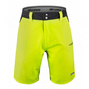 Pantaloni Force Blade MTB cu sub-pantaloni cu bazon Negru/Fluo