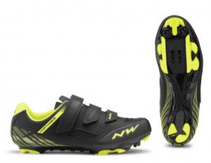 Pantofi Northwave MTB Origin negru/galben fluo