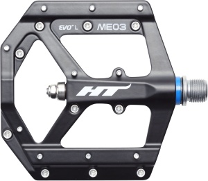 Pedale HT Components ME03, Platforma MTB, Corp Magneziu CNC, Ax Cromoly, Sistem Rulmenți EVO+, 20 Pini Schimbabili, Negru