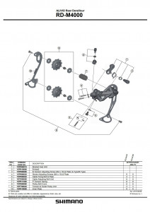 Placa interioara Shimano RD-M4000-SGS