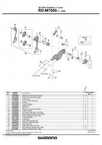 Placa interioara Shimano RD-M7000-11-GS