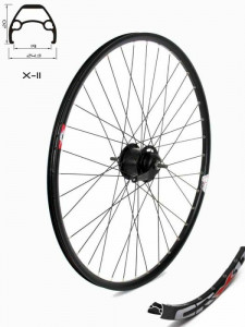 Roata CROSSER X11 36H 28 Spate 7 viteze in butuc SHIMANO ASGC30017CALR