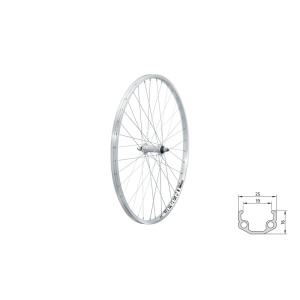 Roata fata KLS EVENT V-brake F, 26", Argintiu