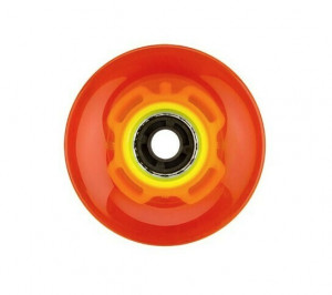 Roti Longboard/Pennyboard cu led Nijdam, 60x45 mm, Portocaliu, 4 bucati