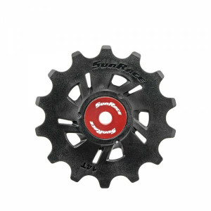 Rotita schimbator spate, plastic, Sunrace SP-857, 12T, neagra, AM