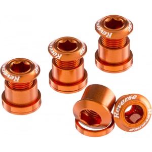 Set 4 suruburi angrenaj Reverse Chainring Bolt , Portocaliu