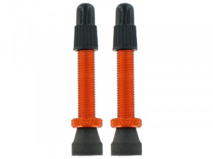 Set valve presta tubeless Var Tools din aluminiu 35 mm portocaliu 2 buc