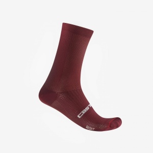 Sosete Castelli Espresso 18, unisex, visiniu inchis