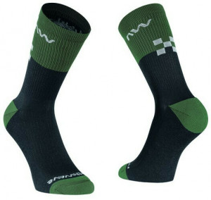 Sosete Northwave Edge verde/negru