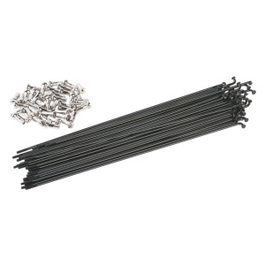 Spițe Odyssey HGS, 184 mm, Negre, 14G – Set 40 bucăți