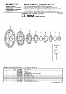 Sprocket Shimano CS-M952 30-34T