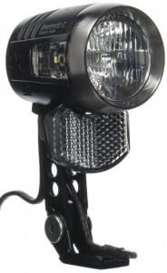 Fanale Posteriore Per Bici Axa Slim Steady 80mm - LED Con Luce Di Posizione, Per Portapacchi, Nero/Trasparente
