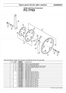 Suruburi Shimano FC-7703 inner gear fixing bolt M8x10.5 5 sets
