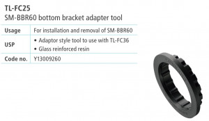 TL-FC25 cheie Shimano pentru montat/demontat cuvete butuc pedalier (SM-BBR60)