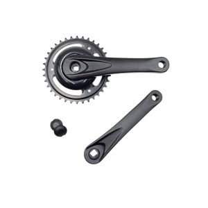 Angrenaj pedalier, Prowheel PRO-A36, aluminiu, negru, 170mm, foaie 3/32x36T otel neagra, cu disc de plastic negru, OEM