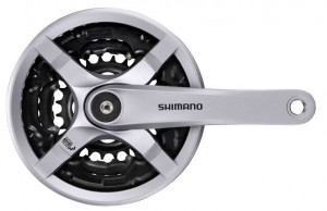 Angrenaj Shimano Tourney FC-TY501 48x38x28T 175mm 6/7/8V CG argintiu