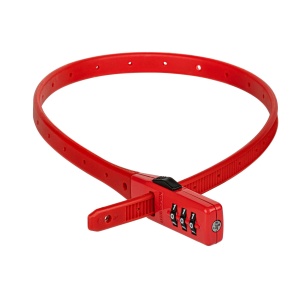 Antifurt Cablu KRYPTONITE Click Lock - 10mm/45cm, Rosu